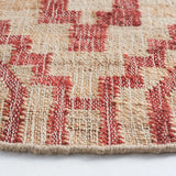 Safavieh Natural Fiber 6'-0" x 6'-0" Rug in Natural / Red
