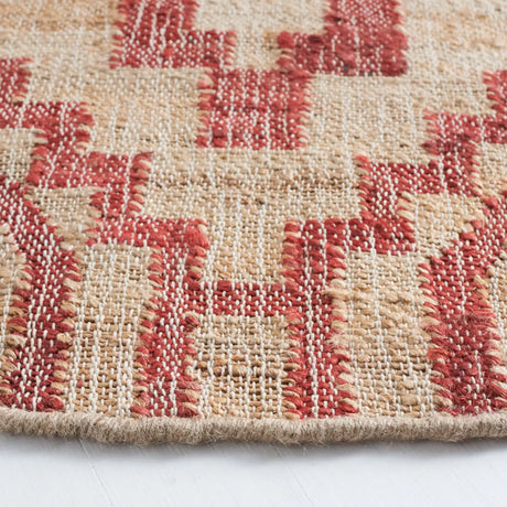 Safavieh Natural Fiber 6'-0" x 6'-0" Rug in Natural / Red