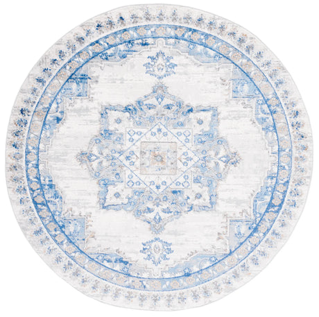 Safavieh Shivan 100 6'-7" x 6'-7" Rug in Ivory / Blue