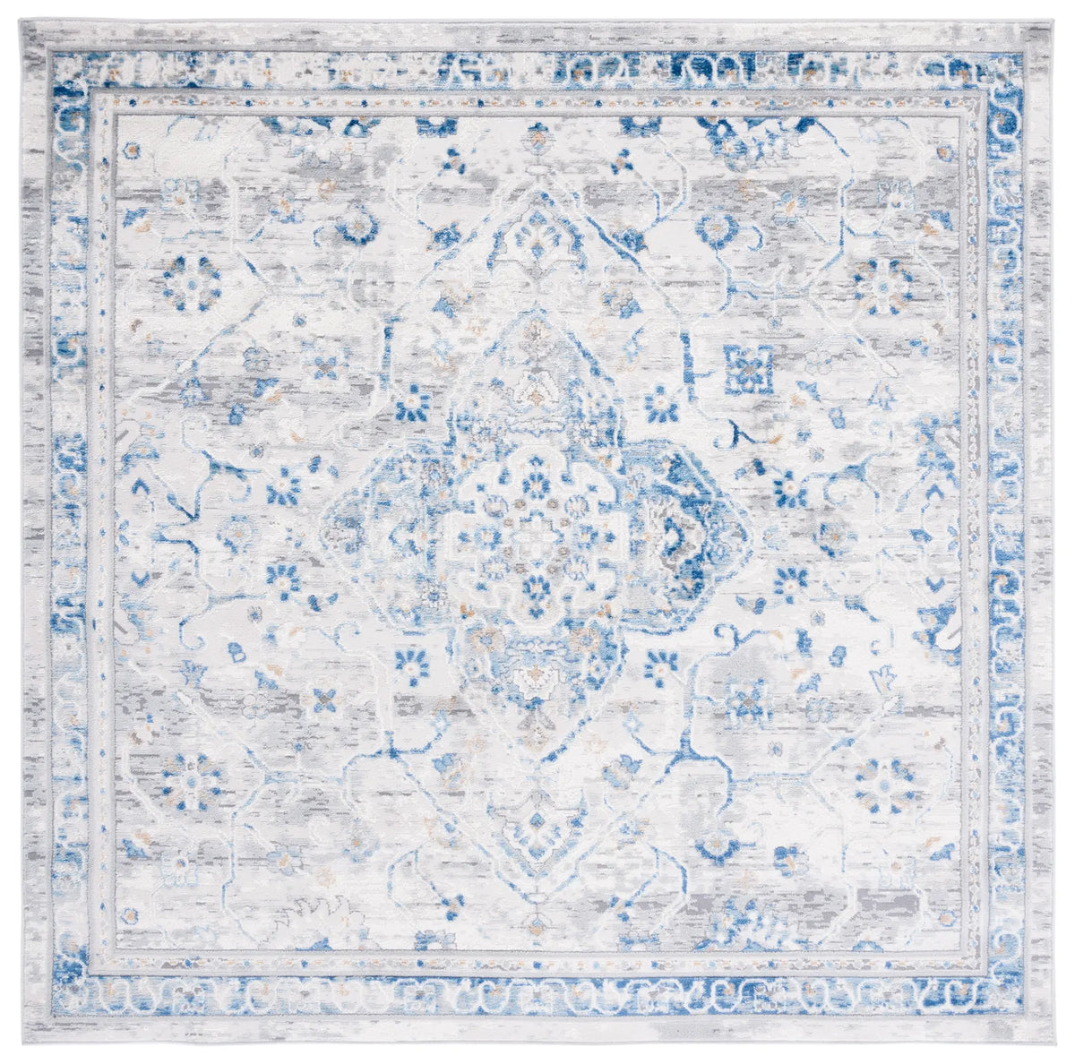 Safavieh Shivan 100 6'-7" x 6'-7" Rug in Ivory / Blue