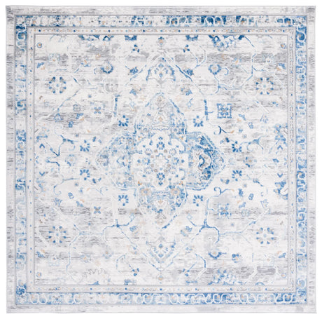 Safavieh Shivan 100 6'-7" x 6'-7" Rug in Ivory / Blue