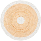 Safavieh Braided 3'-0" x 3'-0" Rug in Light Grey / Natural