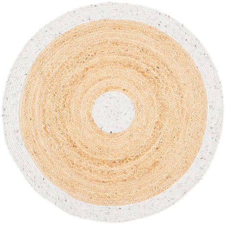 Safavieh Braided 3'-0" x 3'-0" Rug in Light Grey / Natural
