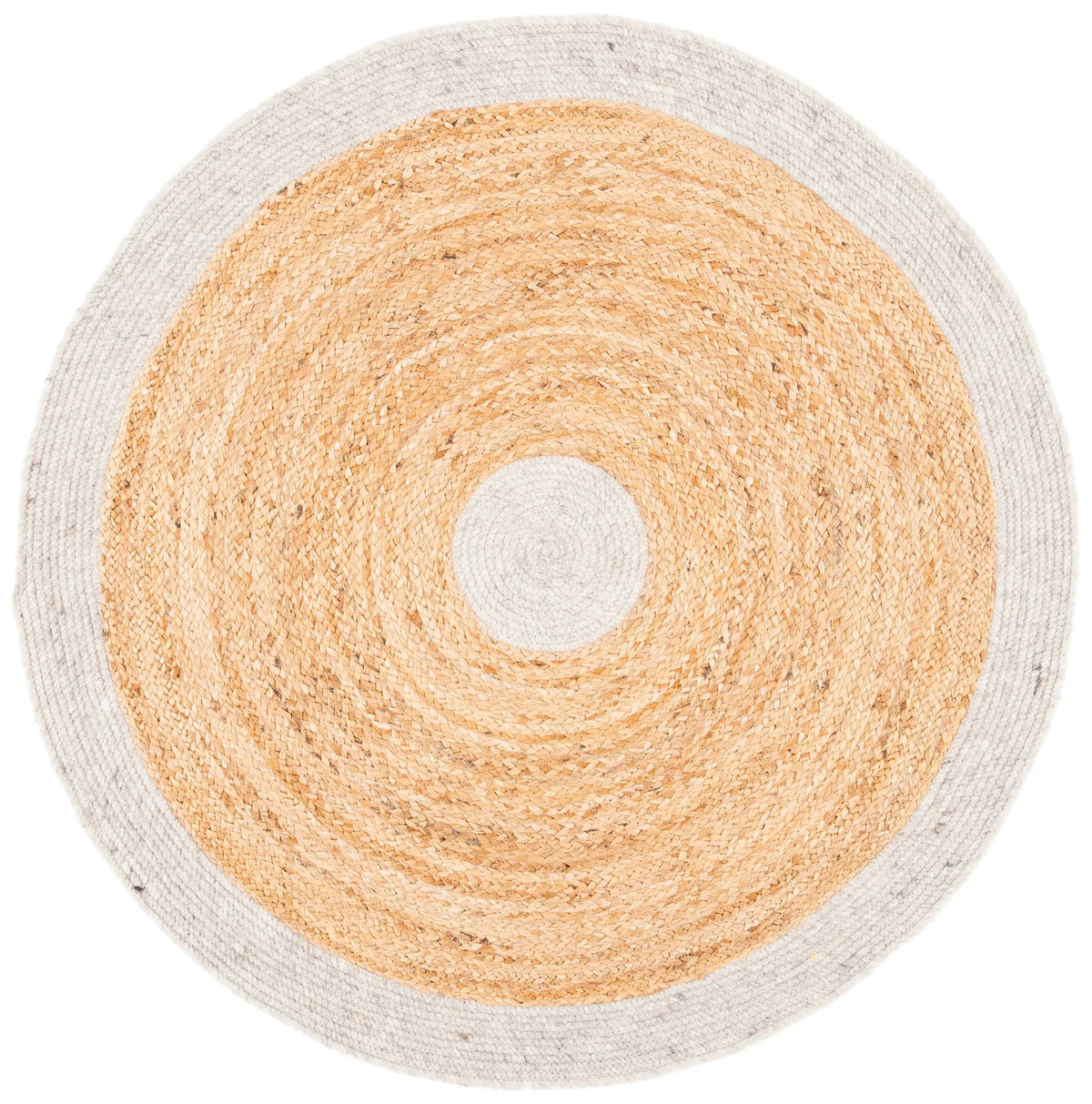 Safavieh Braided 3'-0" x 3'-0" Rug in Beige / Natural