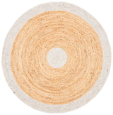 Safavieh Braided 3'-0" x 3'-0" Rug in Beige / Natural
