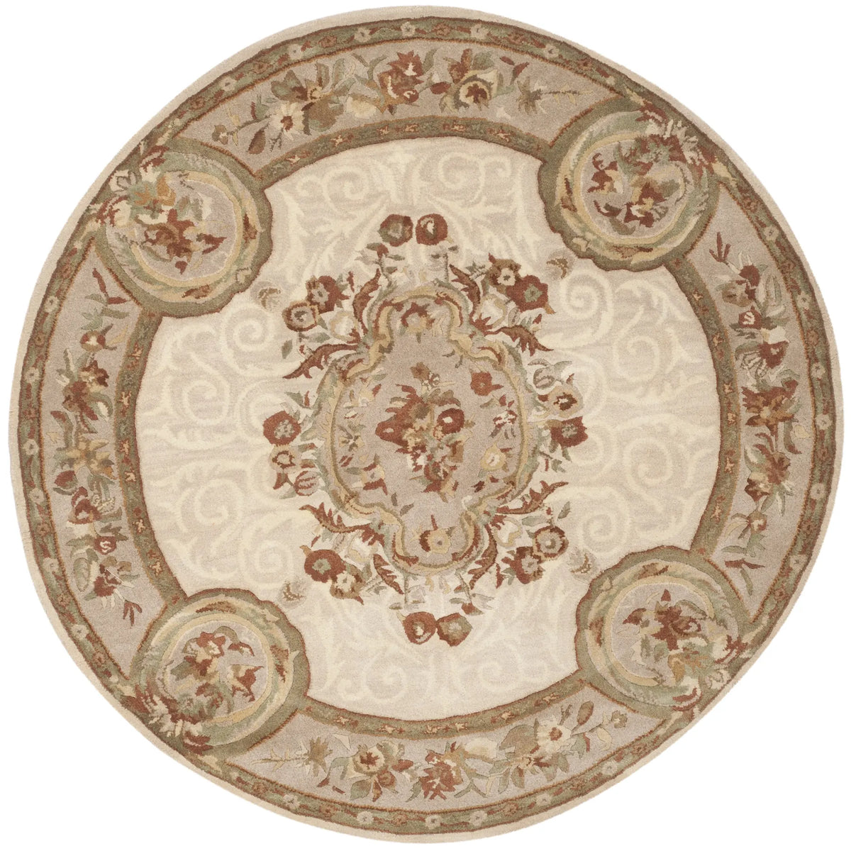 Safavieh Empire 6'-0" x 6'-0" Rug in Ivory / Light Grey