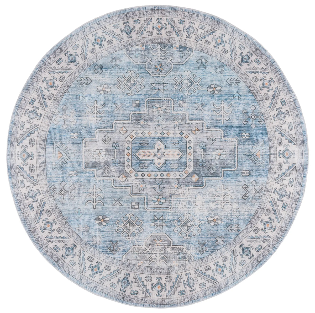 Safavieh Arizona 6'-0" x 6'-0" Rug in Blue / Light Blue