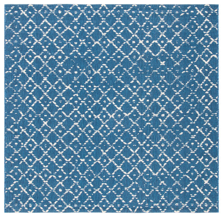 Safavieh Courtyard 6'-7" x 6'-7" Rug in Navy / Ivory