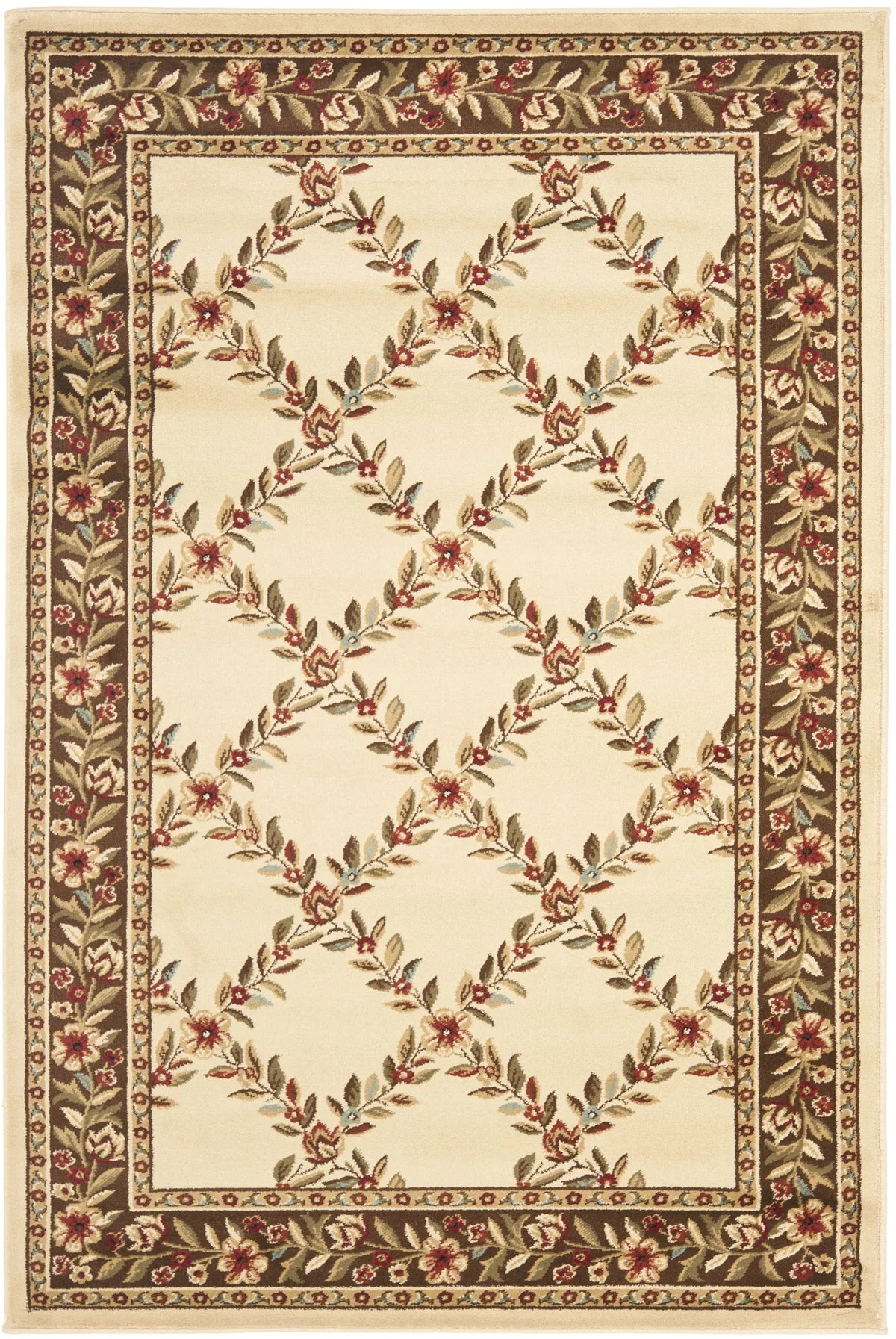 Safavieh Lyndhurst 3'-3" x 5'-3" Rug in Ivory / Brown