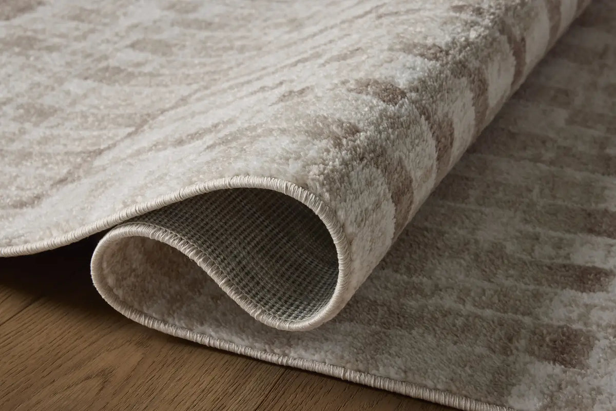 Loloi Lune LUN-02 Ivory / Mushroom Rug - pile height