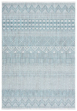 Safavieh Courtyard 4'-0" x 5'-7" Rug in Ivory / Turquoise