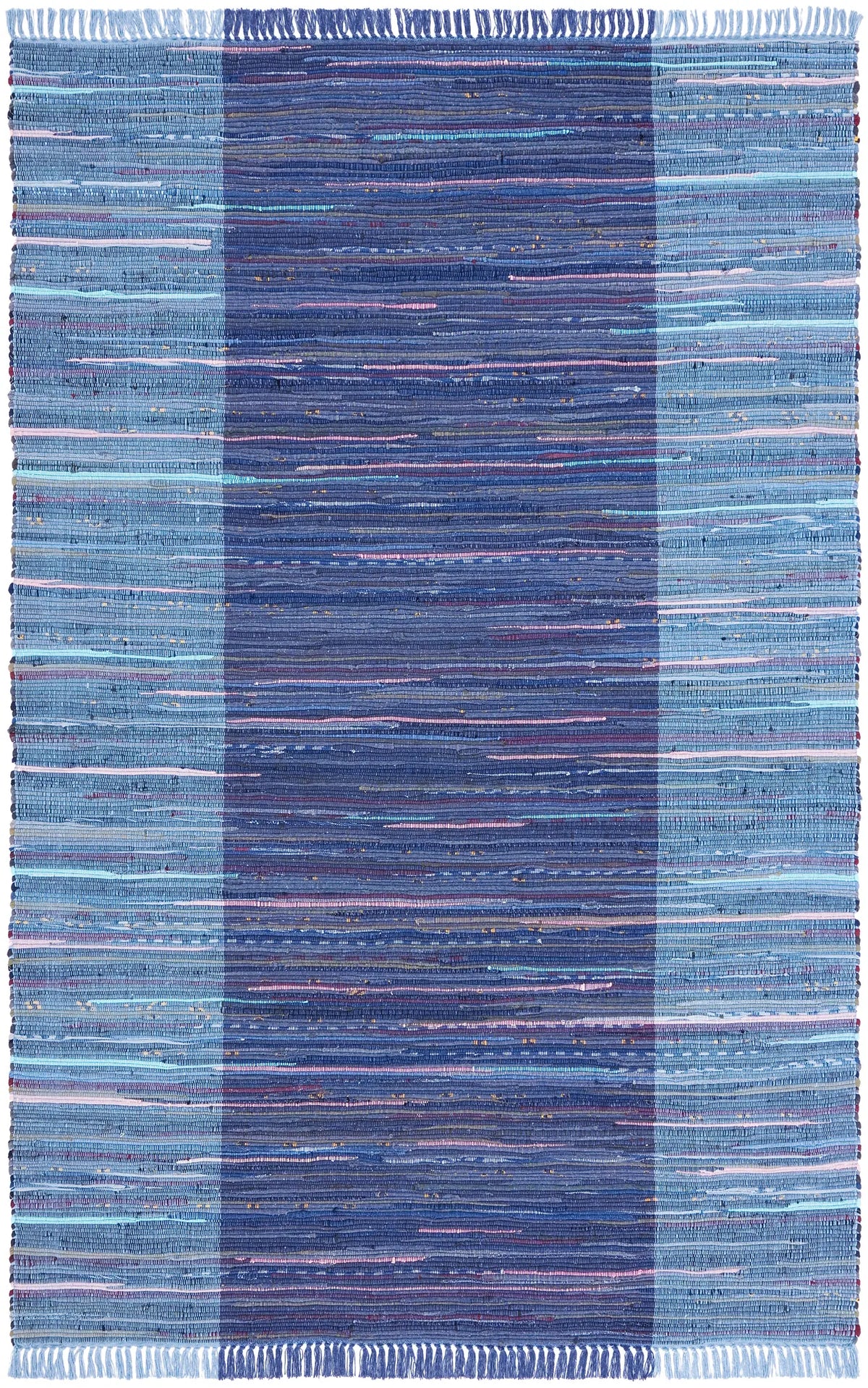 Safavieh Rag Rug 4'-0" x 6'-0" Rug in Navy / Blue