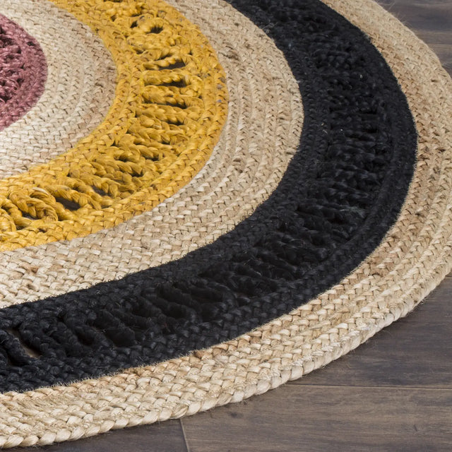 Safavieh Natural Fiber 5'-0" x 5'-0" Rug in Black / Natural
