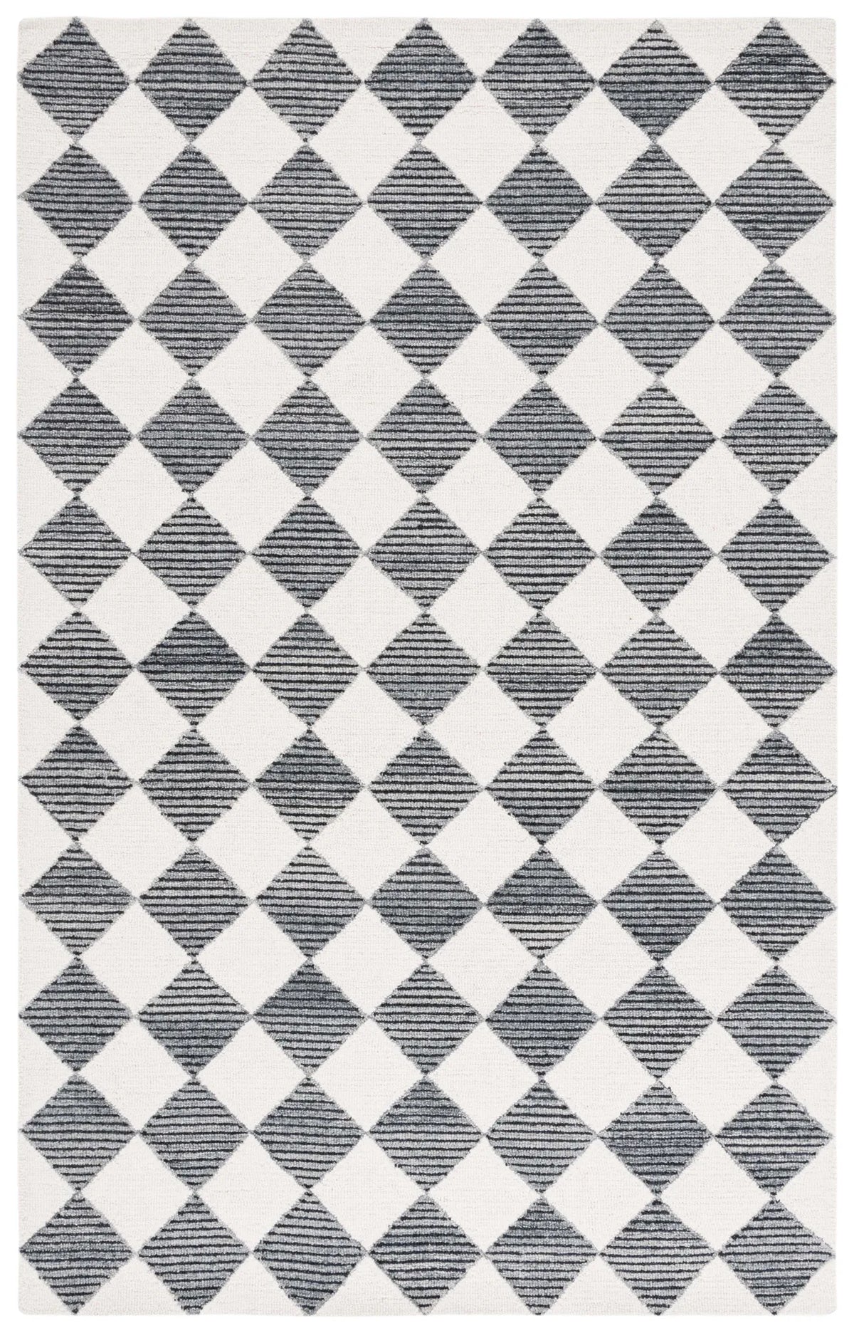 Safavieh Ebony 4'-0" x 6'-0" Rug in Black / Ivory