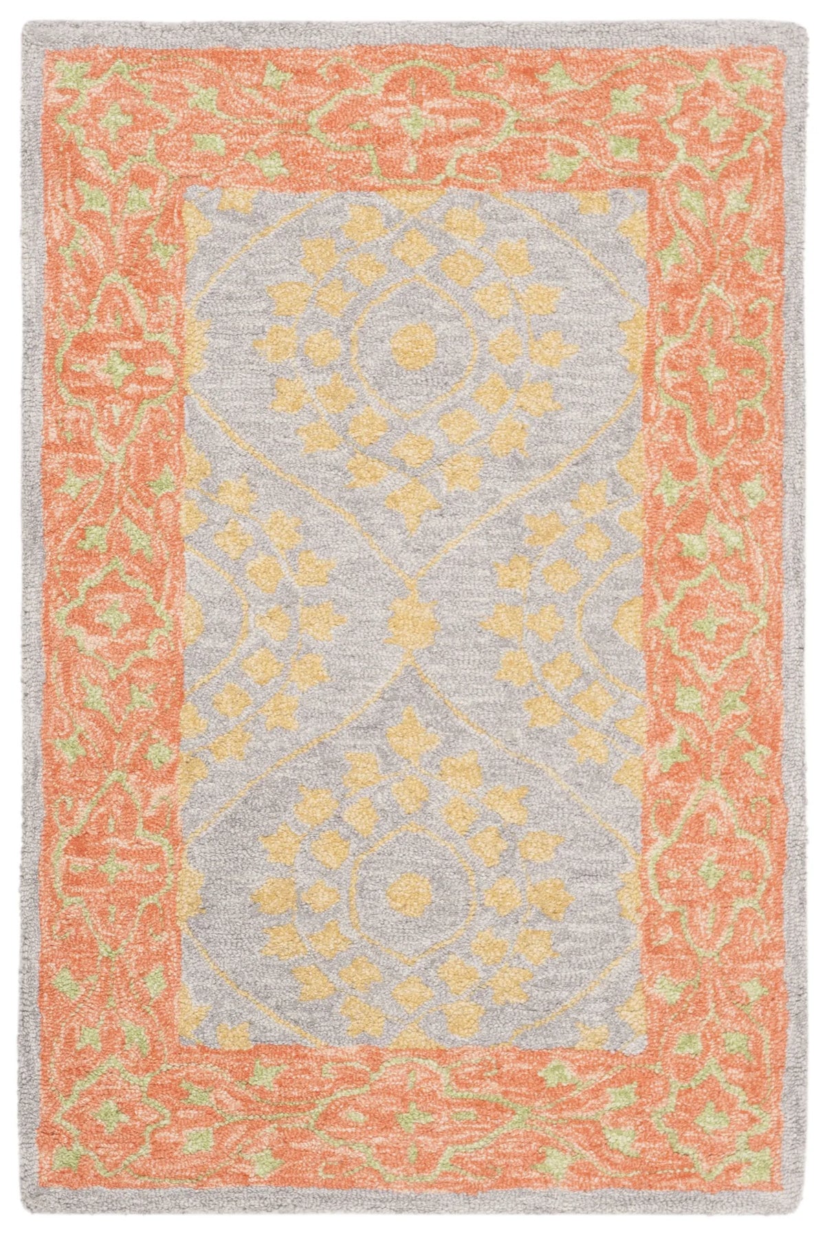 Safavieh Suzani 2'-0" x 3'-0" Rug in Orange / Silver