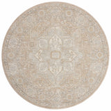 Loloi Odette Odt-05 Beige/Silver Rug - round flat