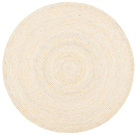 Safavieh Braided 5'-0" x 5'-0" Rug in Gold / Ivory