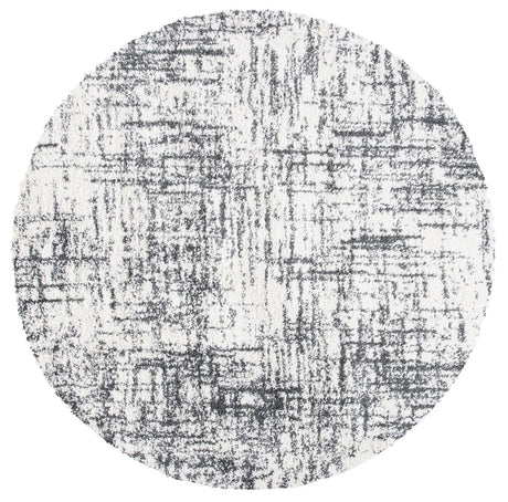 Safavieh Hudson Shag 7'-0" x 7'-0" Rug in Ivory / Dark Grey