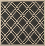 Safavieh Courtyard 7'-10" x 7'-10" Rug in Black / Beige