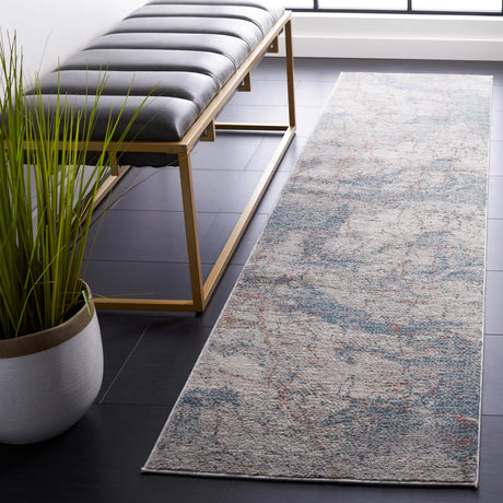 Safavieh Vogue 2'-0" x 8'-0" Rug in Grey / Blue Rust
