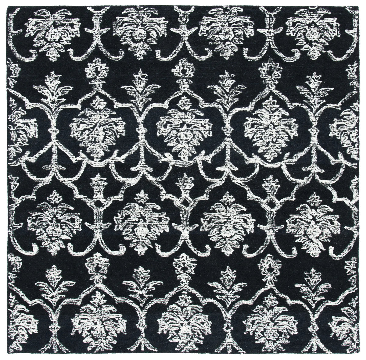 Safavieh Metro 6'-0" x 6'-0" Rug in Black / Ivory