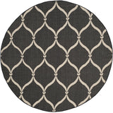 Safavieh Courtyard 6'-7" x 6'-7" Rug in Black / Beige