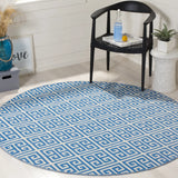 Safavieh Montauk 6'-0" x 6'-0" Rug in Blue / Ivory