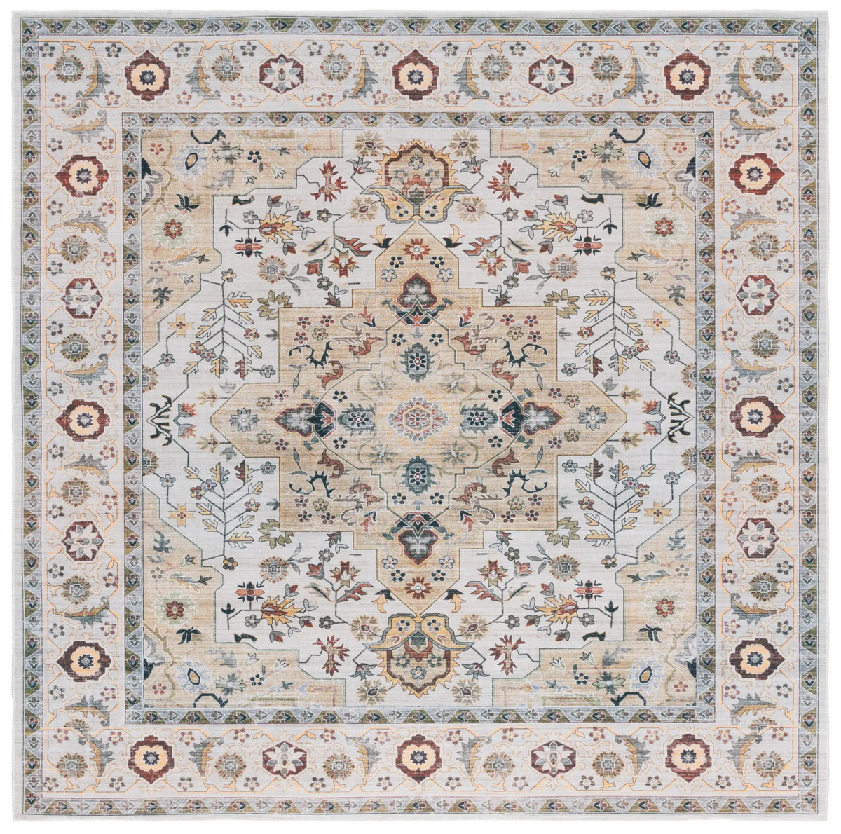 Safavieh Arizona 6'-0" x 6'-0" Rug in Light Green / Beige