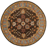 Safavieh Heritage 6'-0" x 6'-0" Rug in Charcoal / Blue