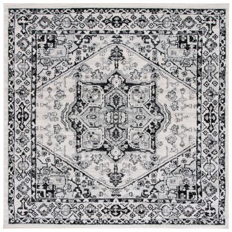 Safavieh Tulum 6'-7" x 6'-7" Rug in Ivory / Black