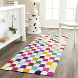 Safavieh Studio Leather 2'-3" x 7'-0" Rug in Ivory / Multi