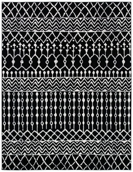 Safavieh Tulum 10'-0" x 13'-0" Rug in Black / Ivory