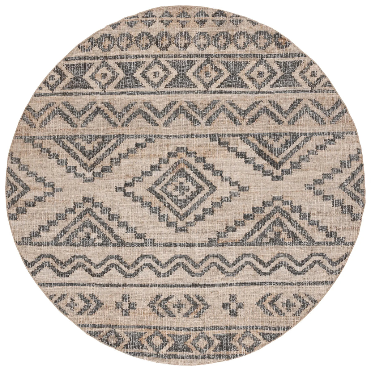 Safavieh Kilim 5'-0" x 5'-0" Rug in Natural / Charcoal