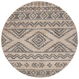 Safavieh Kilim 5'-0" x 5'-0" Rug in Natural / Charcoal