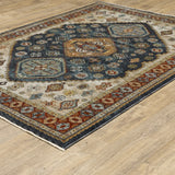 Oriental Weavers Sphinx Aberdeen 005W1 Blue/ Multi Rugs - angle detail