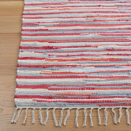 Safavieh Rag Rug 4'-0" x 6'-0" Rug in Red / Multi