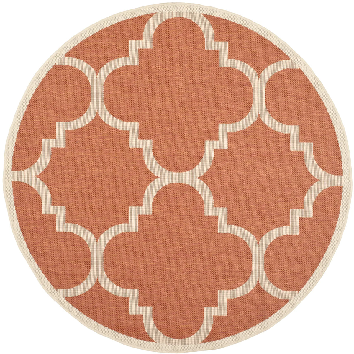 Safavieh Courtyard 5'-3" x 5'-3" Rug in Terracotta