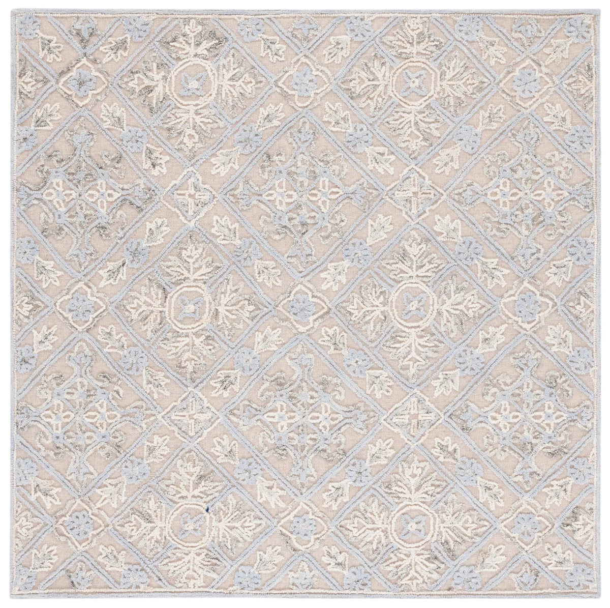 Safavieh Trace 6'-0" x 6'-0" Rug in Beige / Silver