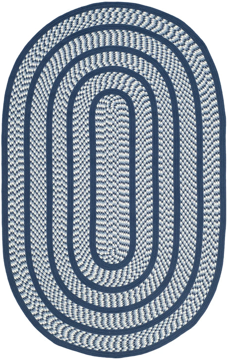 Safavieh Braided 5'-0" x 8'-0" Rug in Ivory / Navy