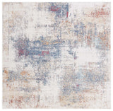 Safavieh Phoenix 500 6'-7" x 6'-7" Rug in Ivory / Blue Rust