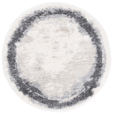 Safavieh Fontana Shag  800 6'-7" x 6'-7" Rug in Ivory / Grey