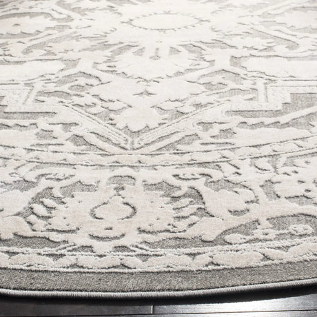 Safavieh Reflection 6'-7" x 6'-7" Rug in Dark Grey / Cream