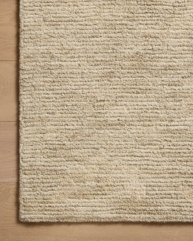 Loloi Penny PEN-04 Sage / Natural Rug - corner on wood