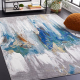Safavieh Art Studio 4'-0" x 6'-0" Rug in Light Grey / Blue