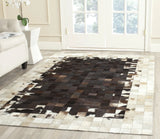 Safavieh Studio Leather 4'-0" x 6'-0" Rug in Ivory / Dark Brown