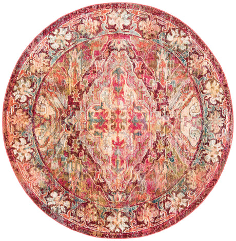 Safavieh Crystal 7'-0" x 7'-0" Rug in Fuchsia / Light Blue