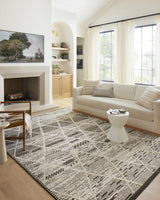 Loloi Fabian Fab-03 Charcoal/Ivory Rug - room scene 1