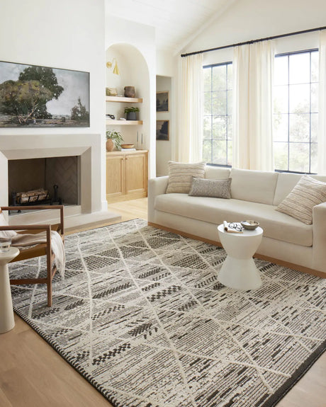 Loloi Fabian Fab-03 Charcoal/Ivory Rug - room scene 1