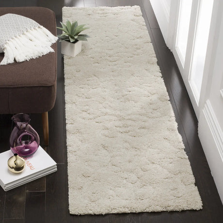 Safavieh Florida Shag 2'-3" x 11'-0" Rug in Creme / Creme