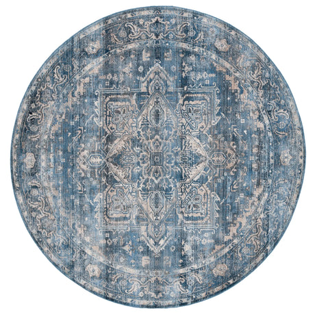 Safavieh Vintage Persian 6'-7" x 6'-7" Rug in Navy / Ivory